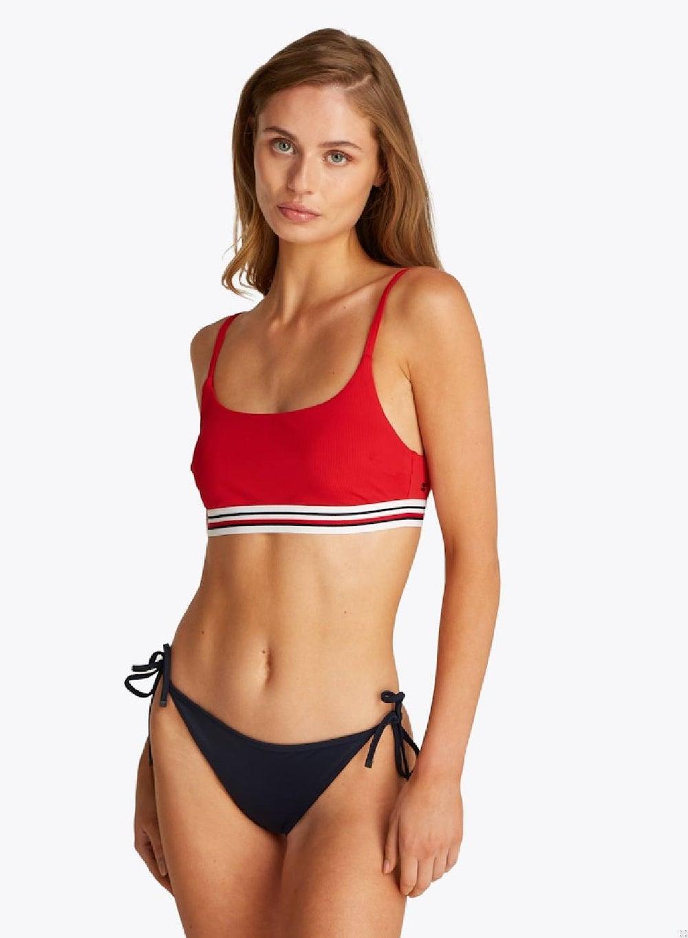 Hilfiger Flag Side Tie Colour-Blocked Bikini Bottoms - Image 1