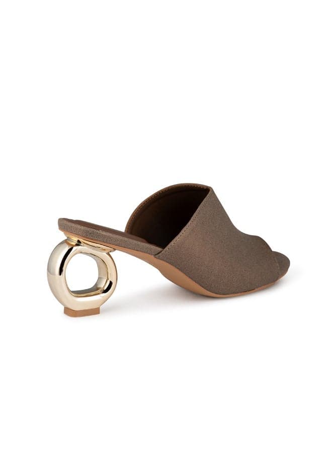 Women One Strap Mid Heel Sandals - Image 1