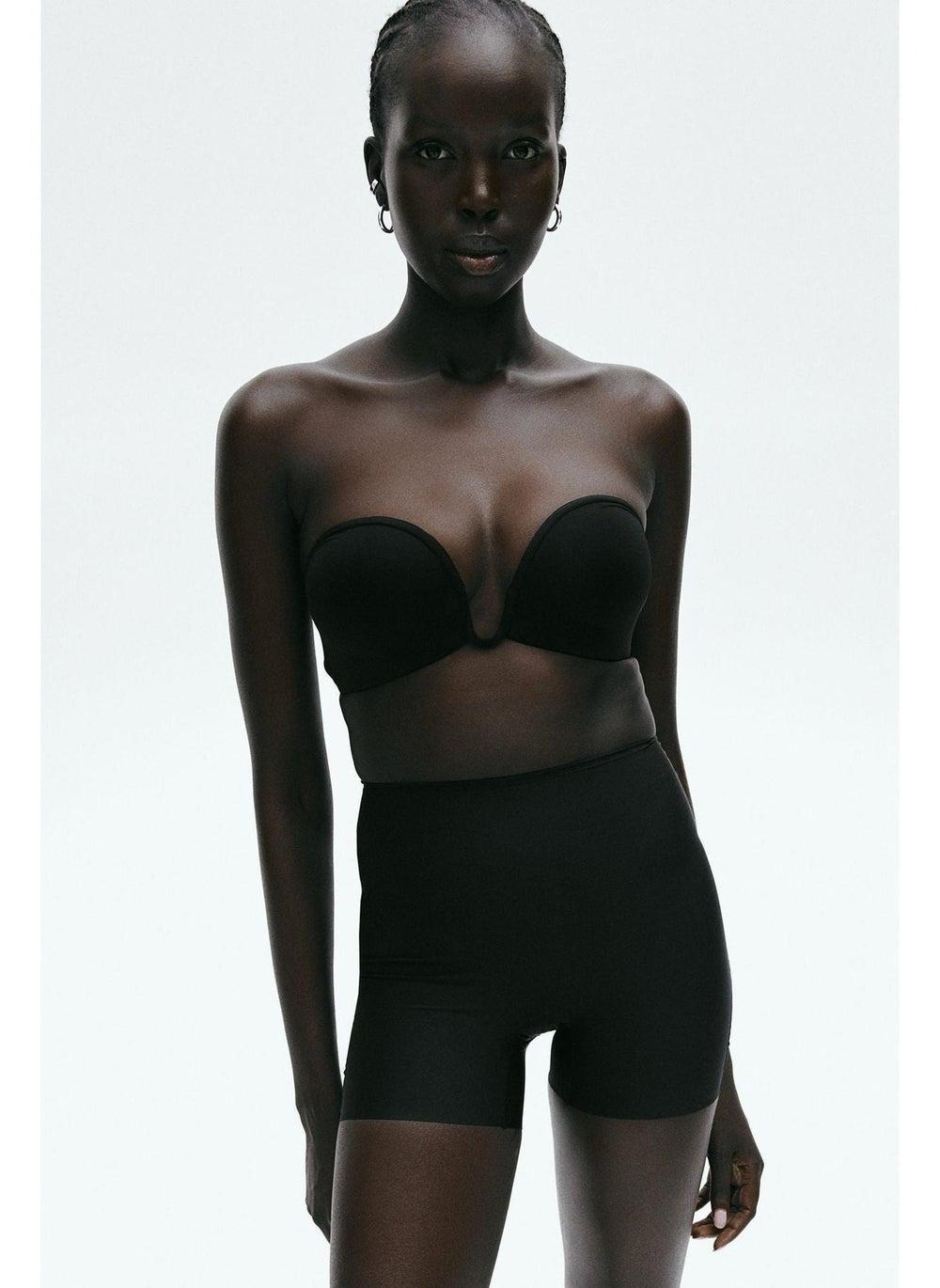 Non-wired Push-Up Balconette Bra with Moulded Cups - Image 1