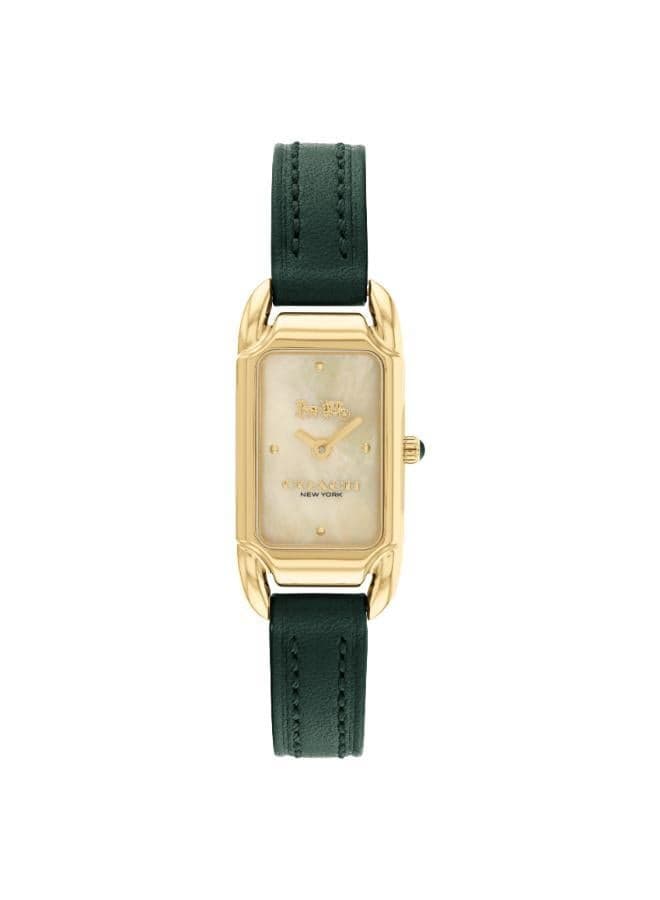 Cadie 2-Hand Quartz Watch, Green Leather Strap, 14504350 - Image 1