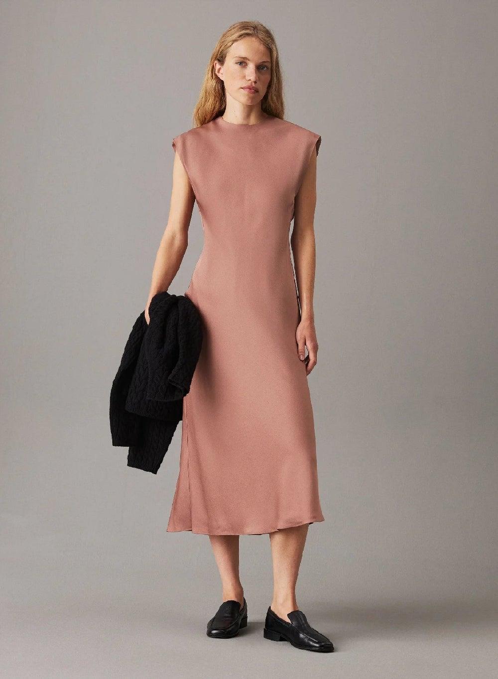 Calvin Klein Viscose Shift Midi Dress - Image 1