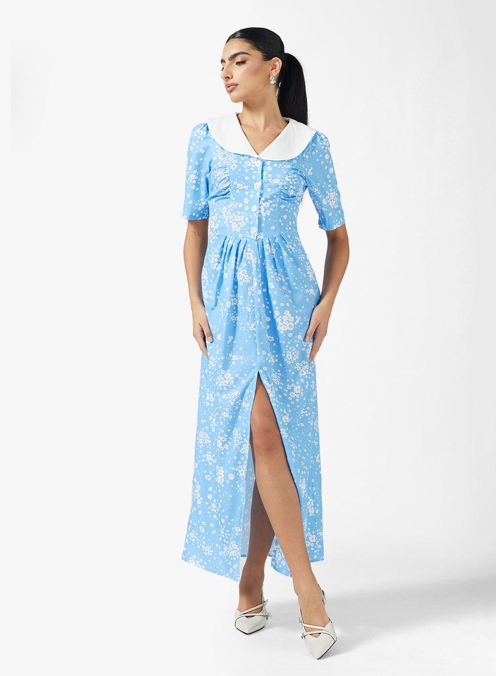 Ditsy Print Maxi Dress - Image 1