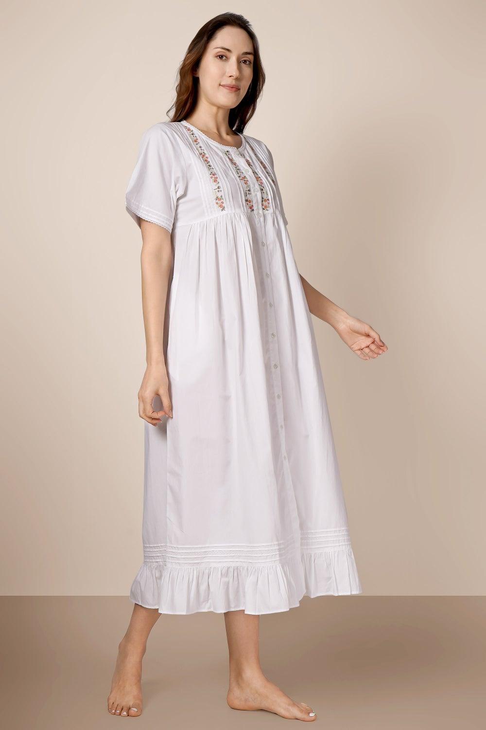 Rebecca Embroidered Nightdress - Image 1