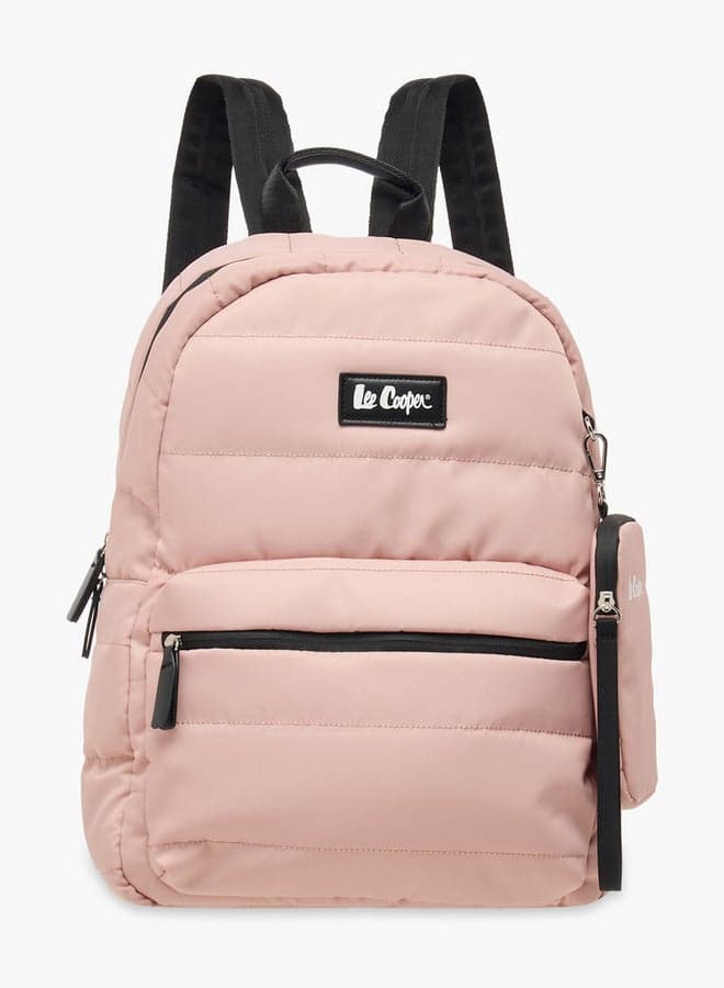 Solid School Backpack with Pouch, 31x14x42 cm - Image 1