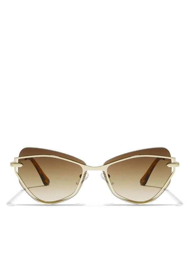 TWILIGHT Women Japanese Gold Brown Full Rim Sunglasses - Image 1