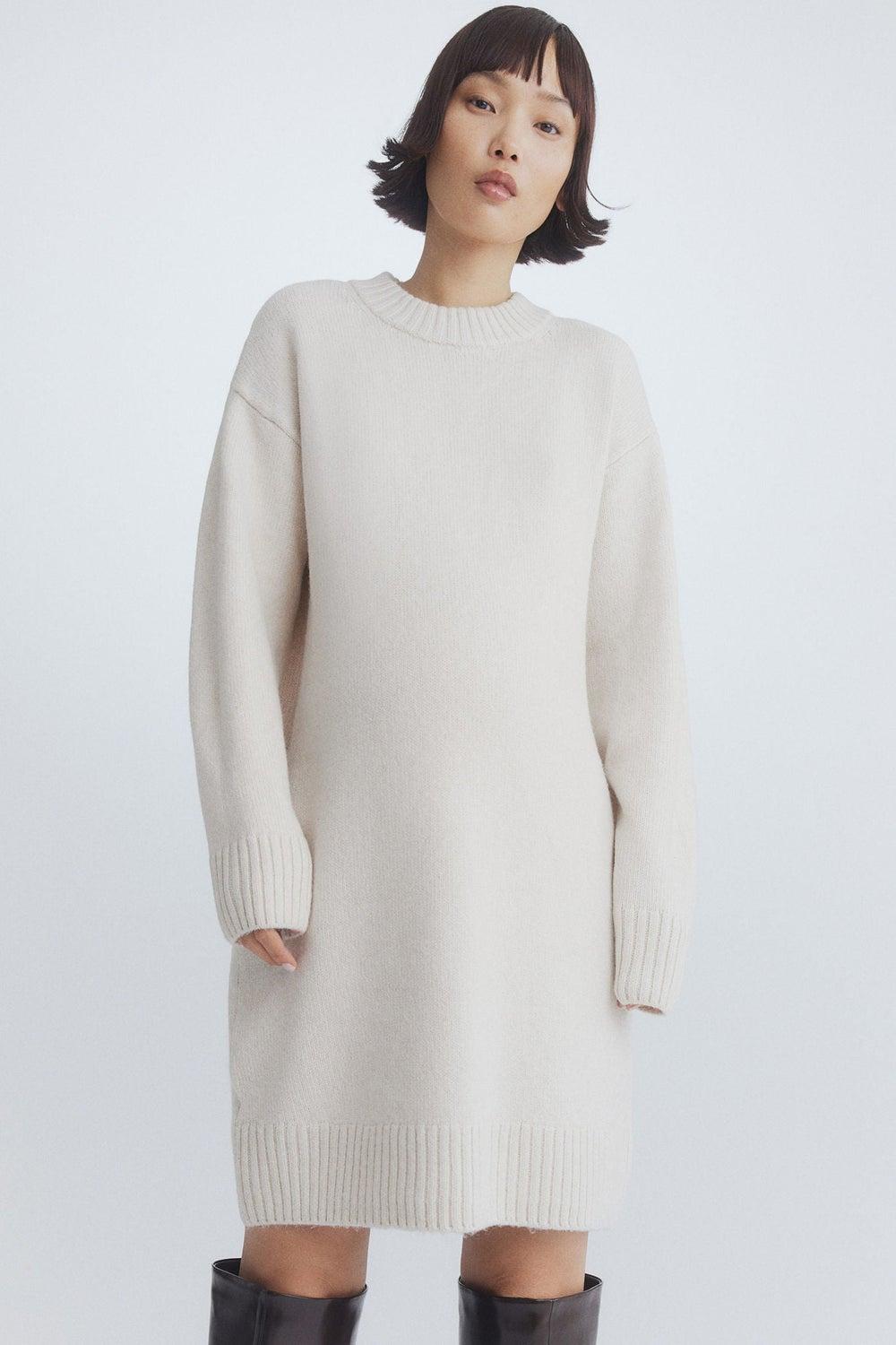 Knit Tunic Midi Dress for Women - Image 1