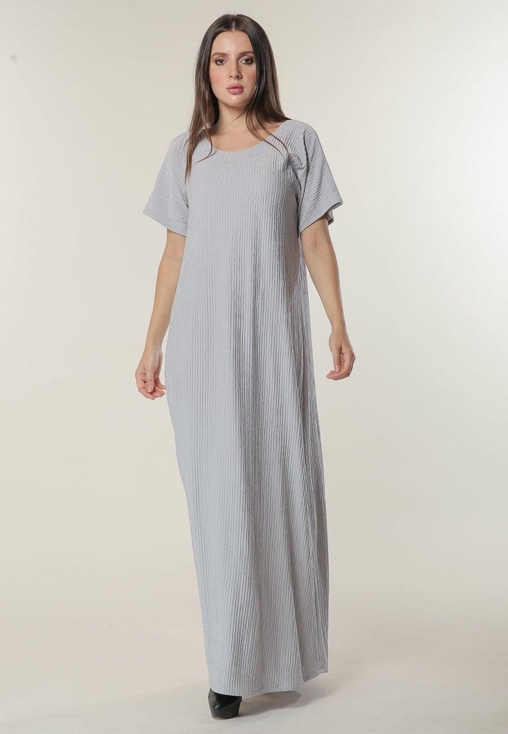 Elegant Crew Neck Casual Abaya - Image 1