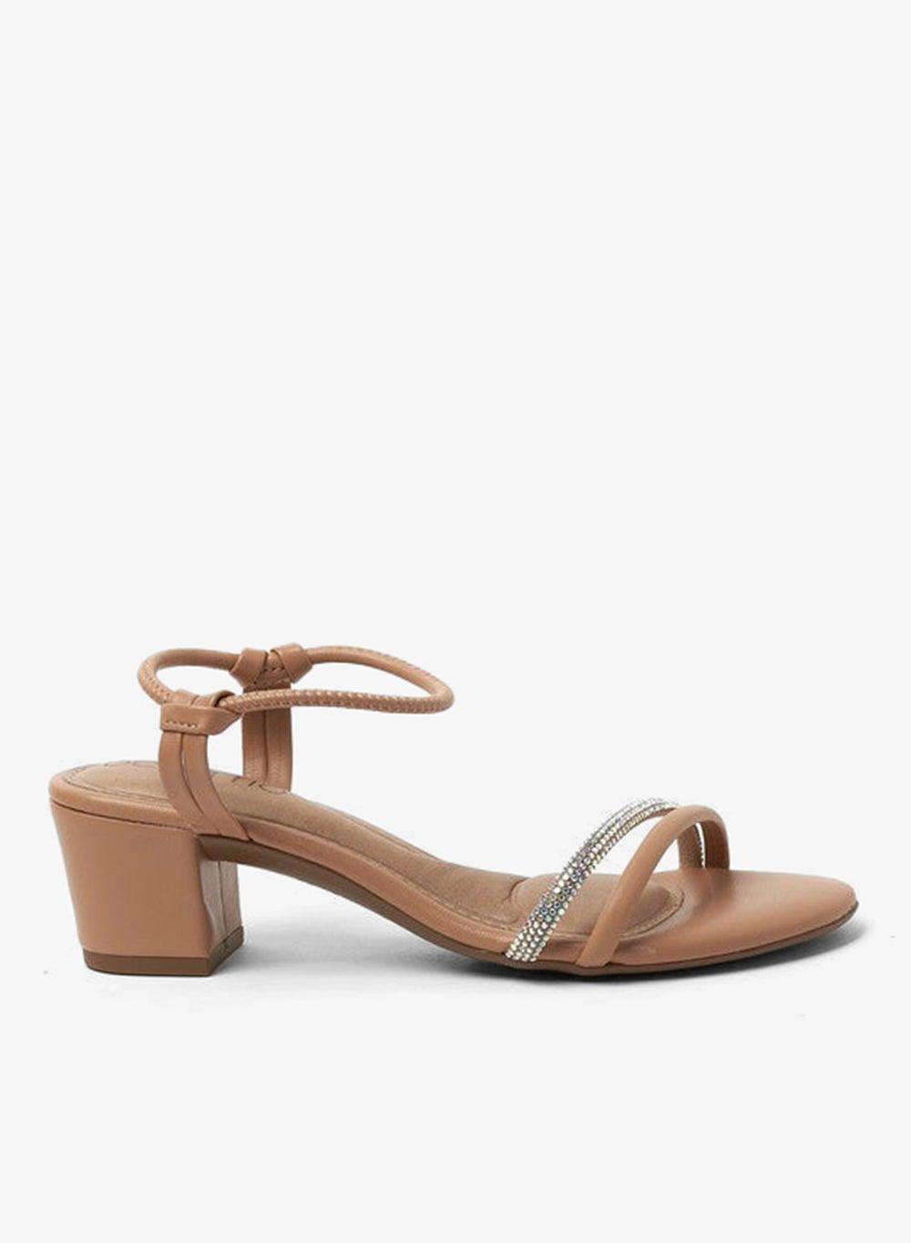 Beira Rio Nude Low Heel Sandals Made in Brazil - Image 1