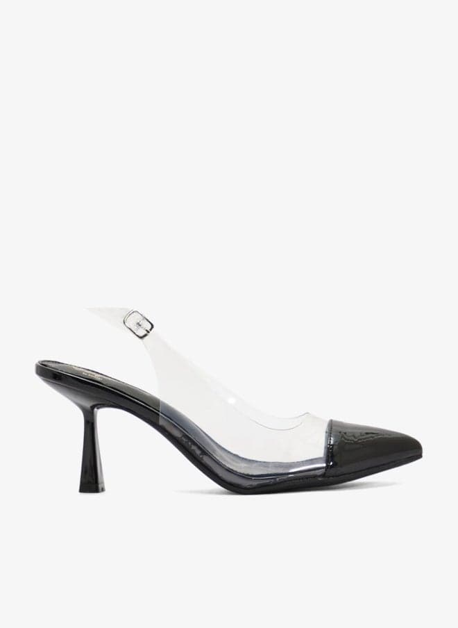Clear Sling Back Heeled Pump - Image 1