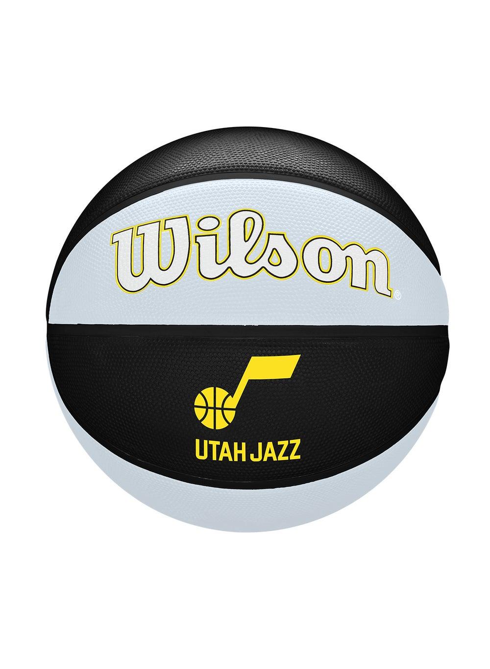 NBA Utah Jazz Team Tribute Basketball Size 7 Black/Grey - Image 1