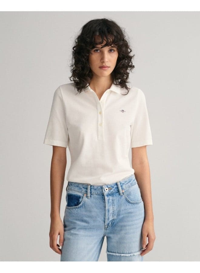 Gant Shield Pique Slim Fit Polo Shirt - Image 1
