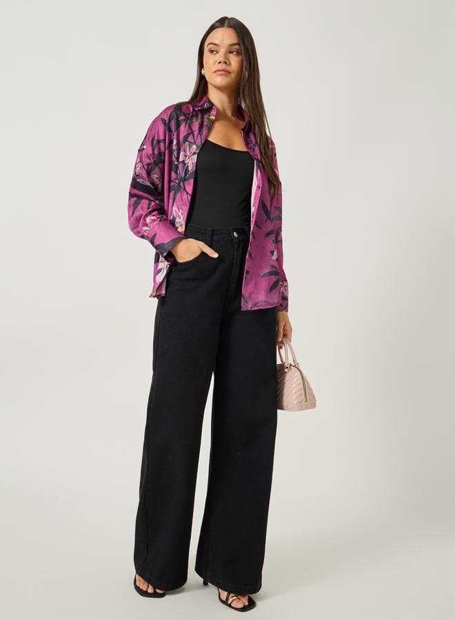 Styli Floral Printed Long Sleeve Regular Fit Shirt - Image 1