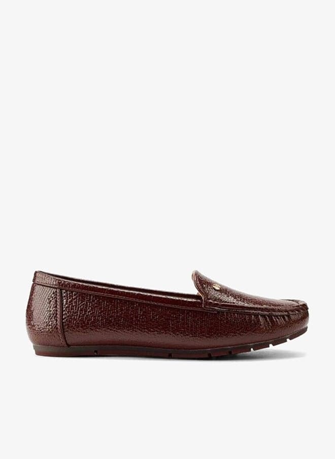 Flora Bella Textured Patent Slip-On Moccasins - Image 1
