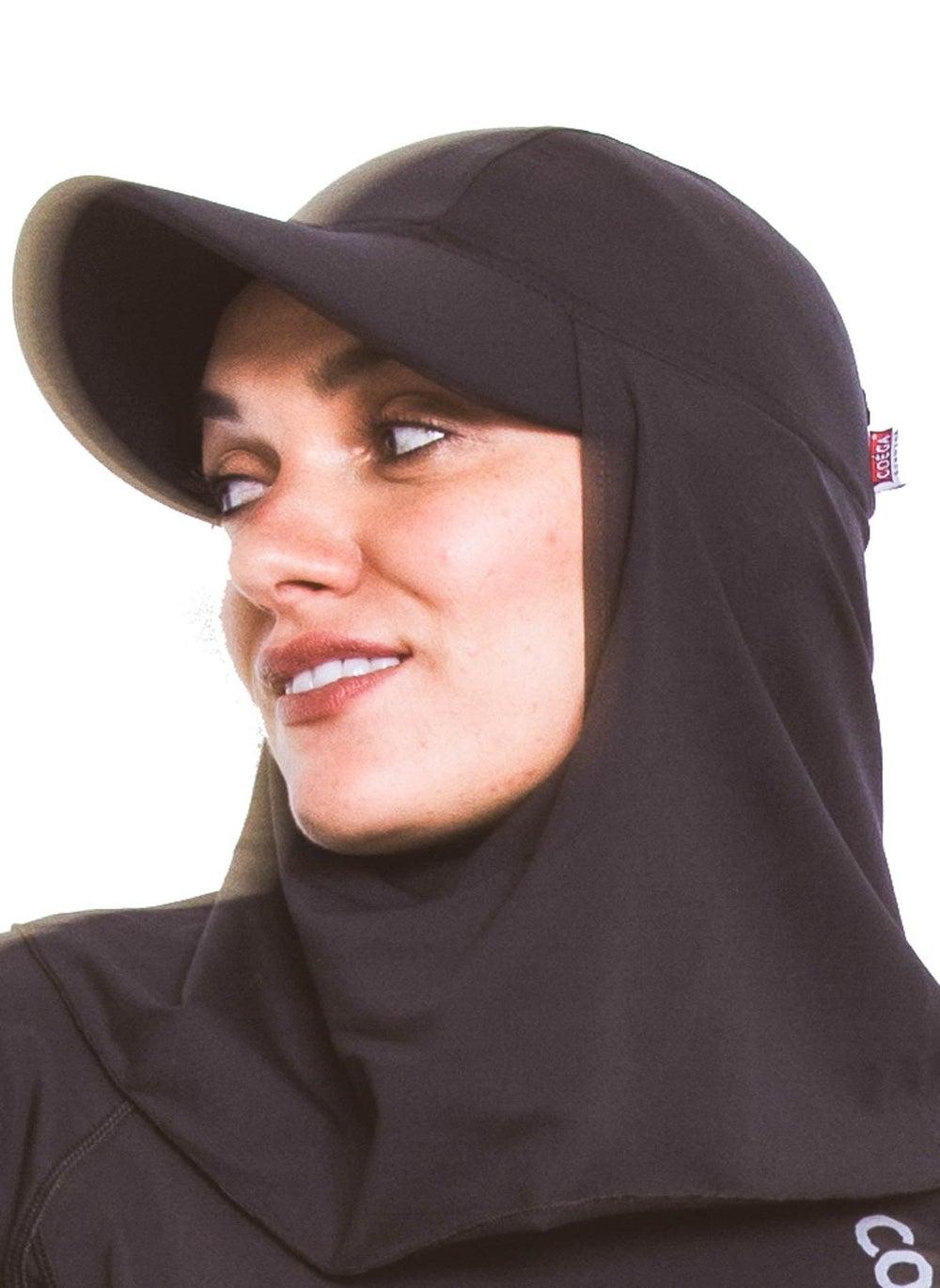 COEGA Ladies Shaela Black Sun Protection Swim Cap - Image 1