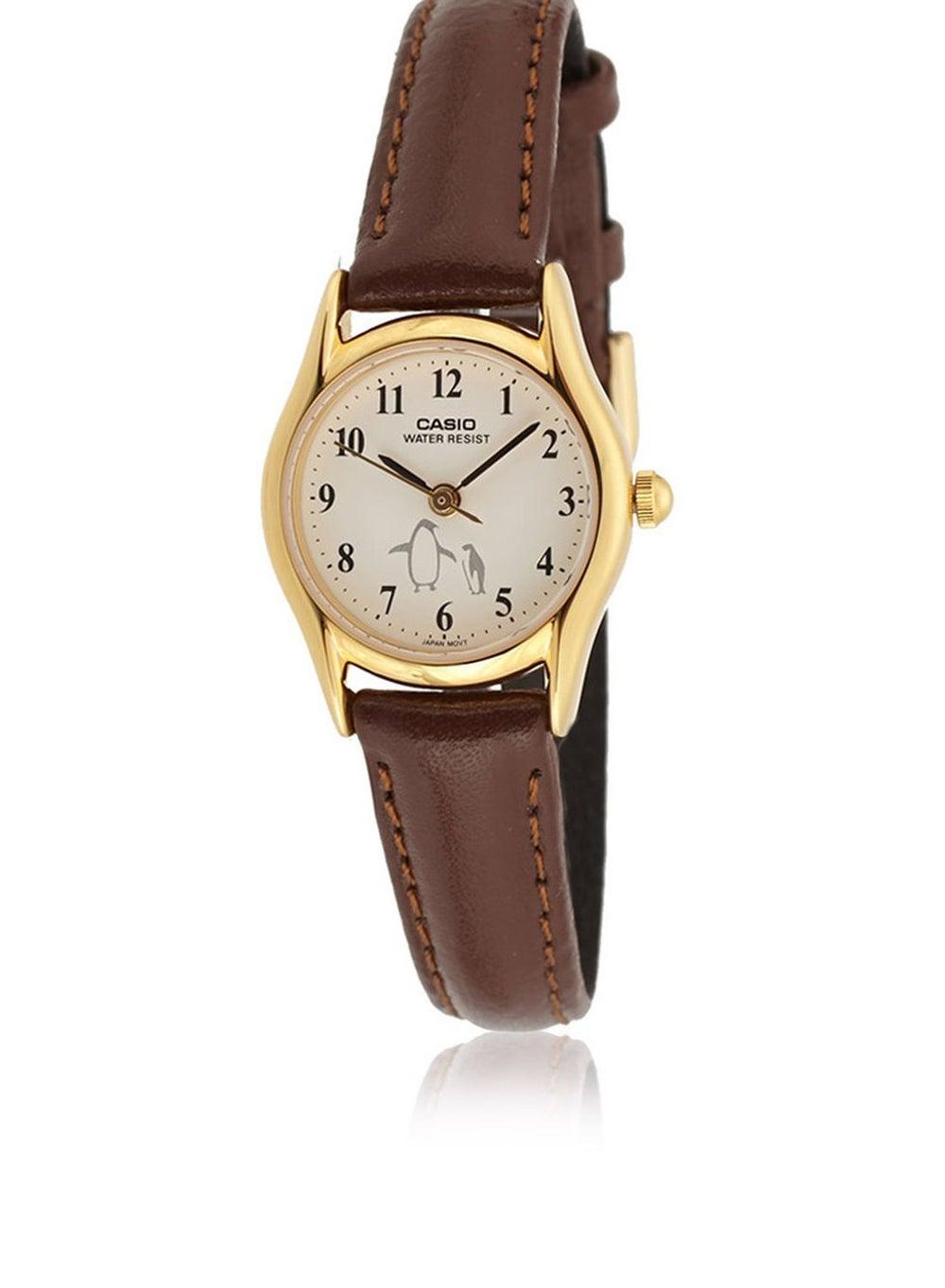 Women's Dress Watch with Leather Strap - Image 1