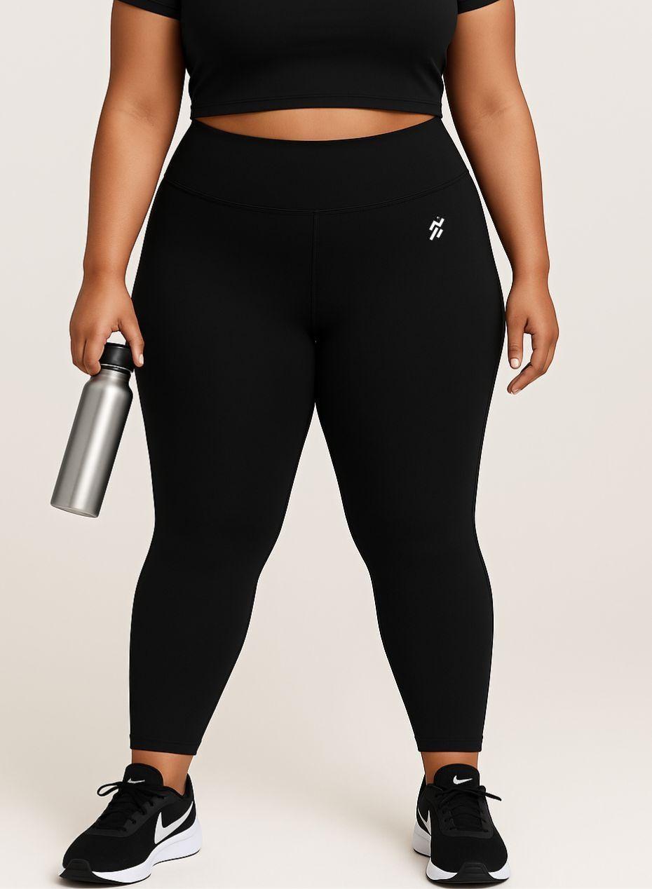 Plus Size High Waisted Gym Leggings with Pocket - Image 1
