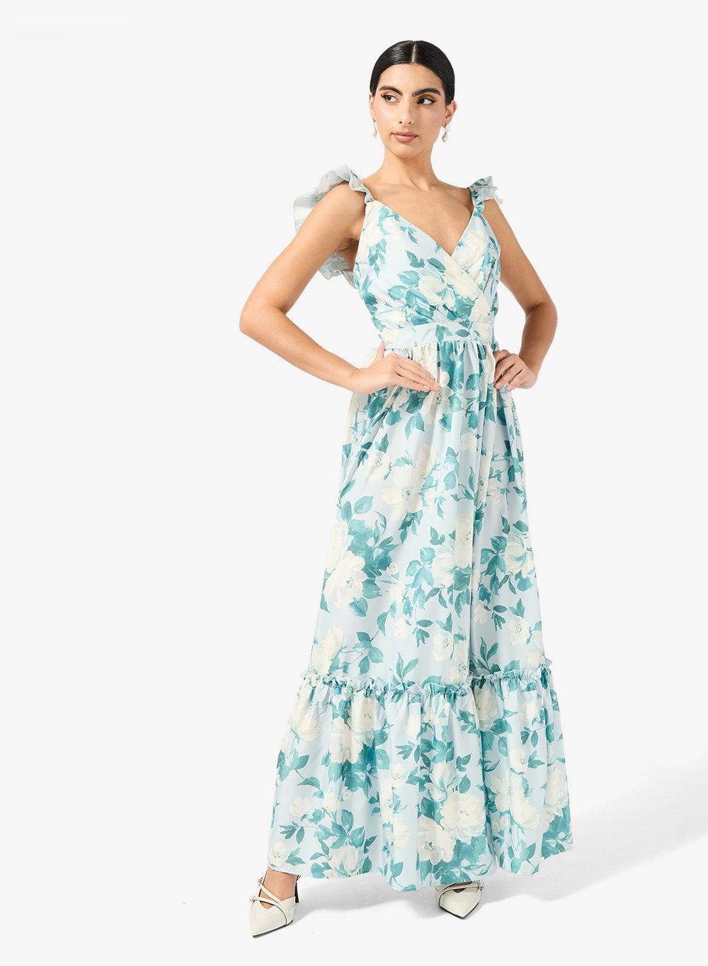 Floral Print Maxi Dress - Image 1