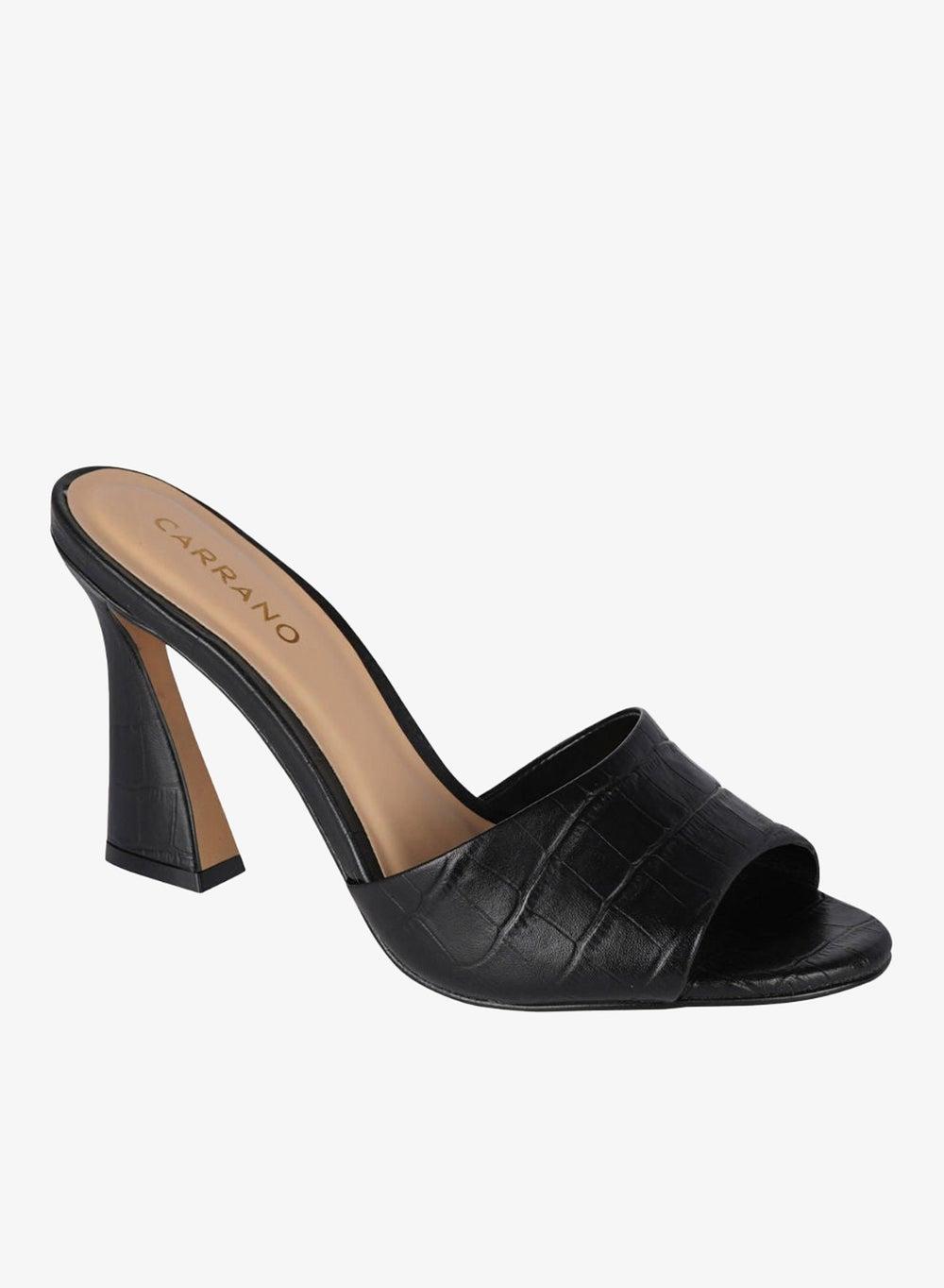 Carrano Ladies Open Mule Leather High Heel 387002B Cab0302 - Image 1