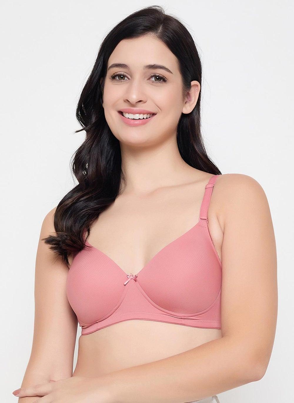 Clovia Peach Padded Non-Wired Full Coverage Multiway T-Shirt Bra - Image 1