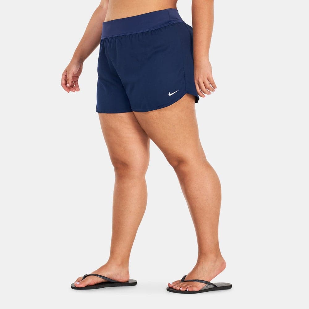 Women's Plus Size Solid Swim Board Shorts - Image 1