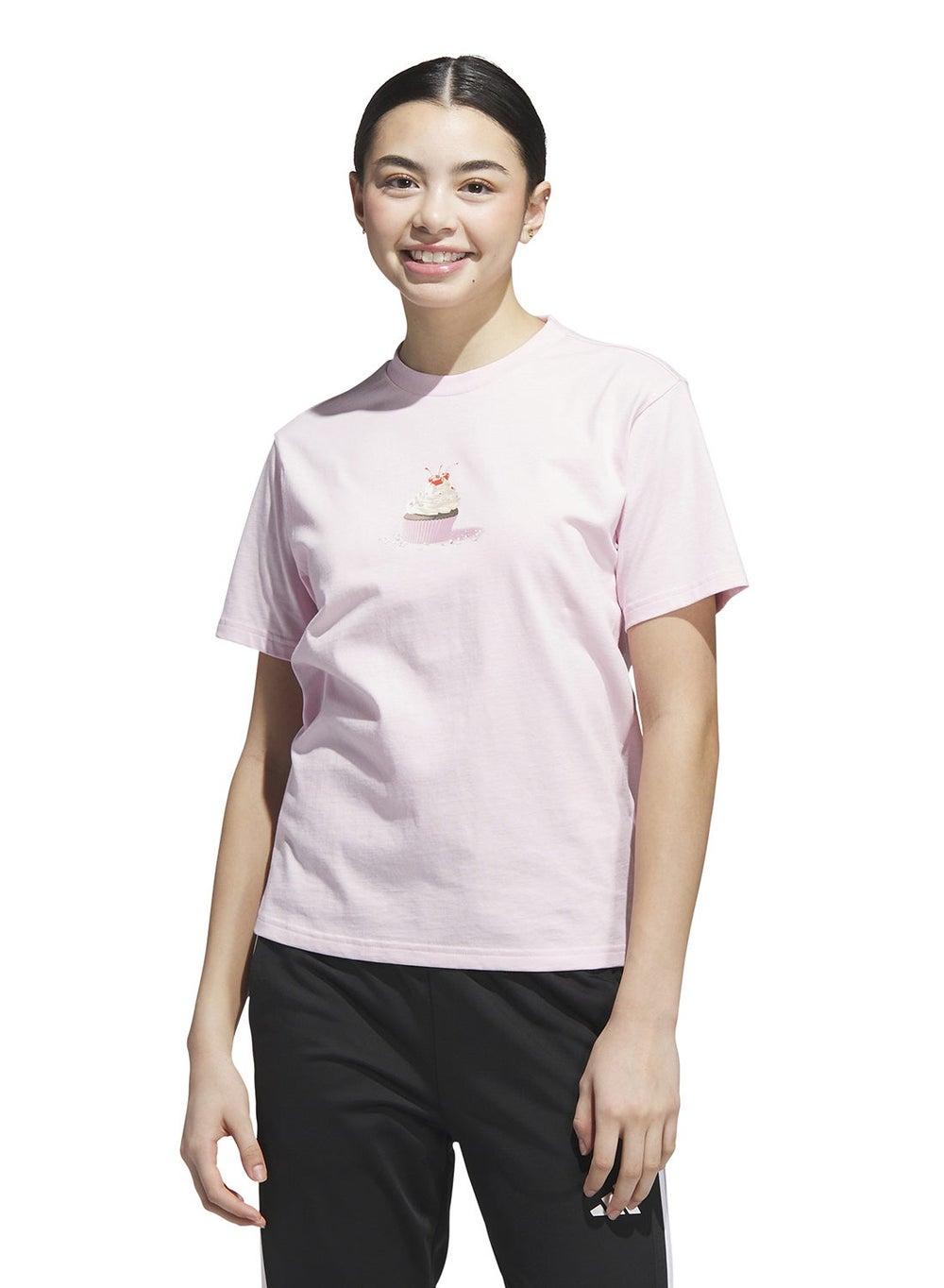 Coquette Cupcake Graphic Cotton T-Shirt - Image 1