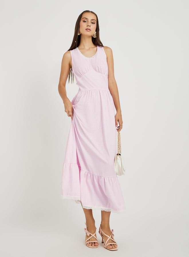 Take Two Solid Round Neck Sleeveless Maxi Dress - Image 1
