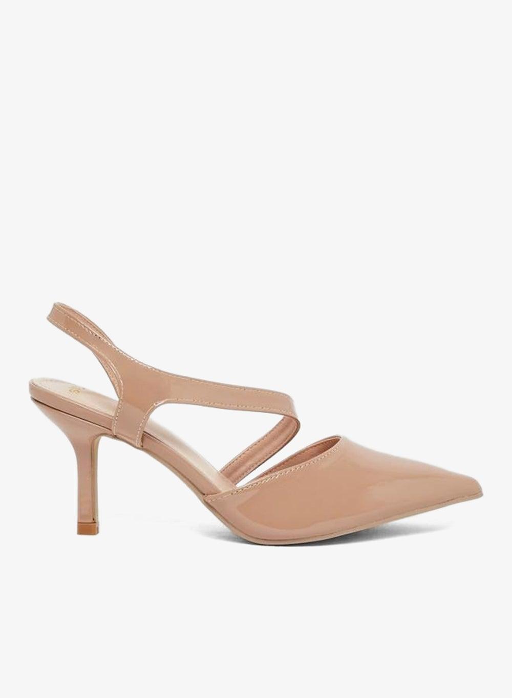 Styli Pointed Toe Stiletto Heel Slingback Shoes - Image 1