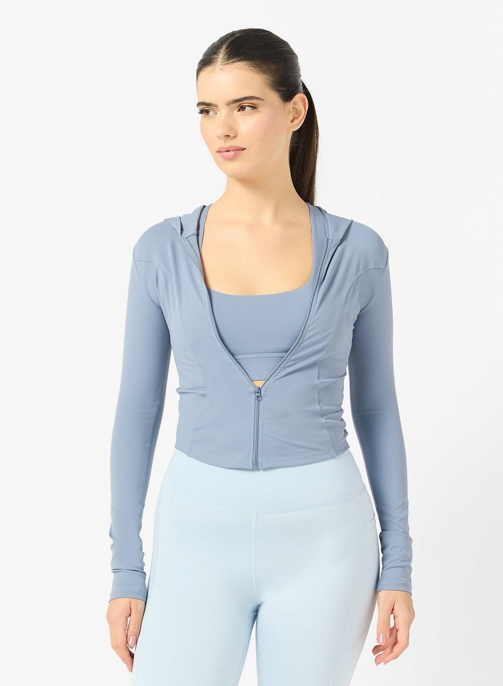 Fitted Sculpting Zip Thru Hoodie - Image 1