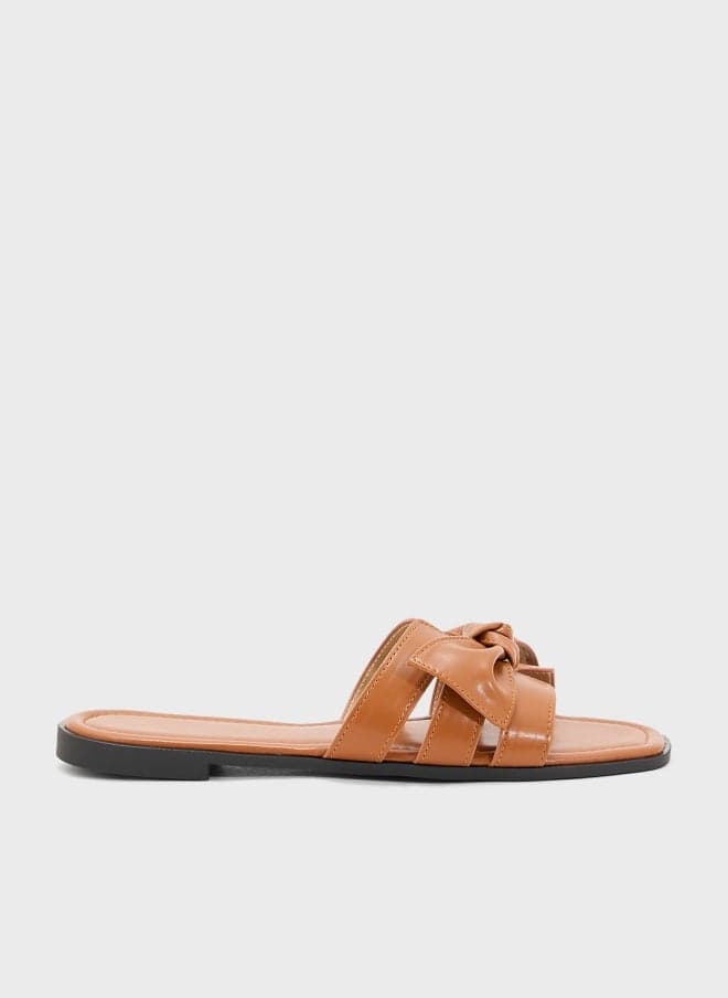 Bow Detail Flat Sandal - Image 1