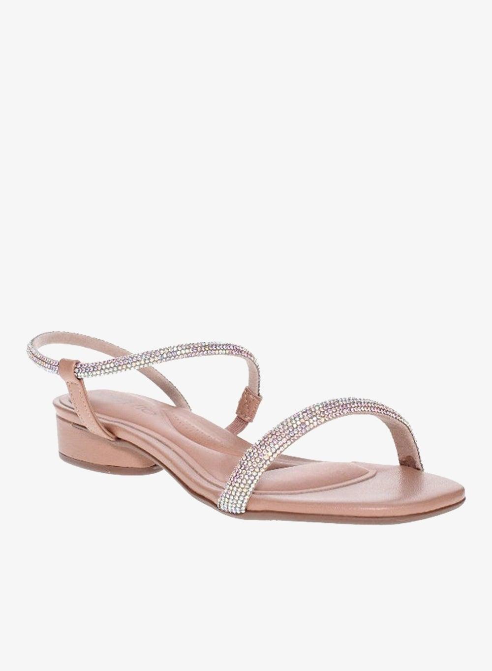 Beira Rio Beige Low Heel Sandals, Made in Brazil - Image 1