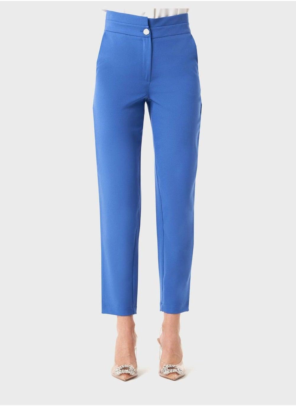 High Waist Modest Pants with Zip Fly - Image 1