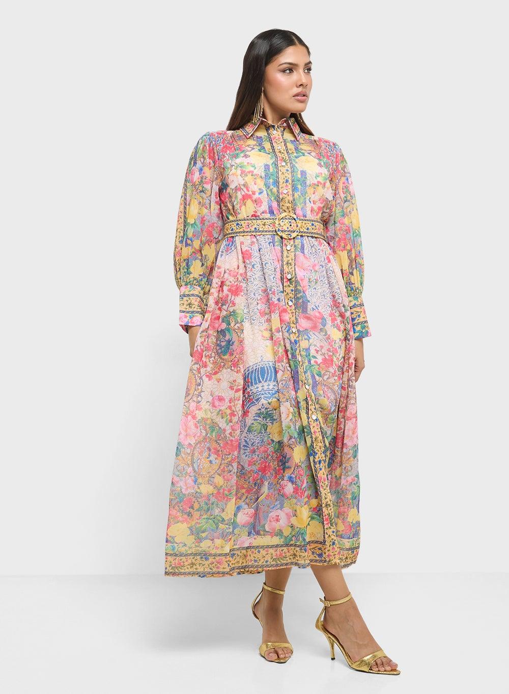 Floral Print Maxi Dress for Women - Image 1