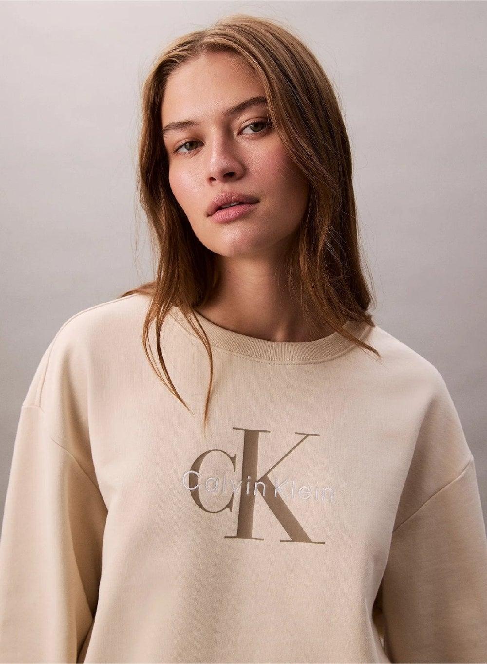 Monogram Logo Relaxed French Terry Sweatshirt - Image 1