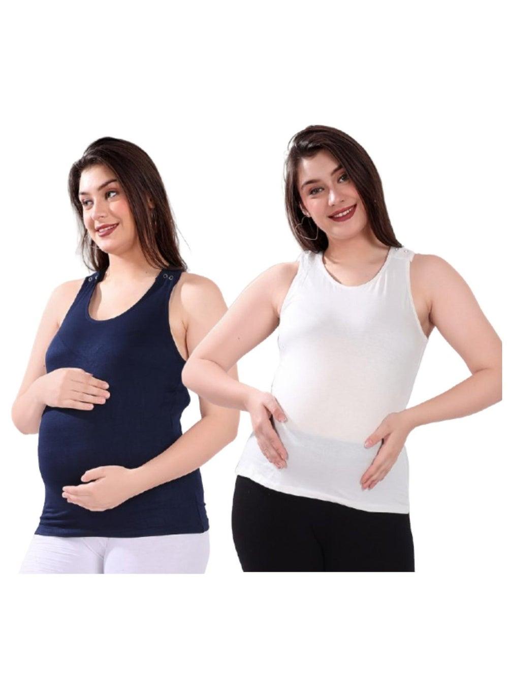 TUMMY Maternity Nursing Tank Top Combo Pack of 2 - Image 1