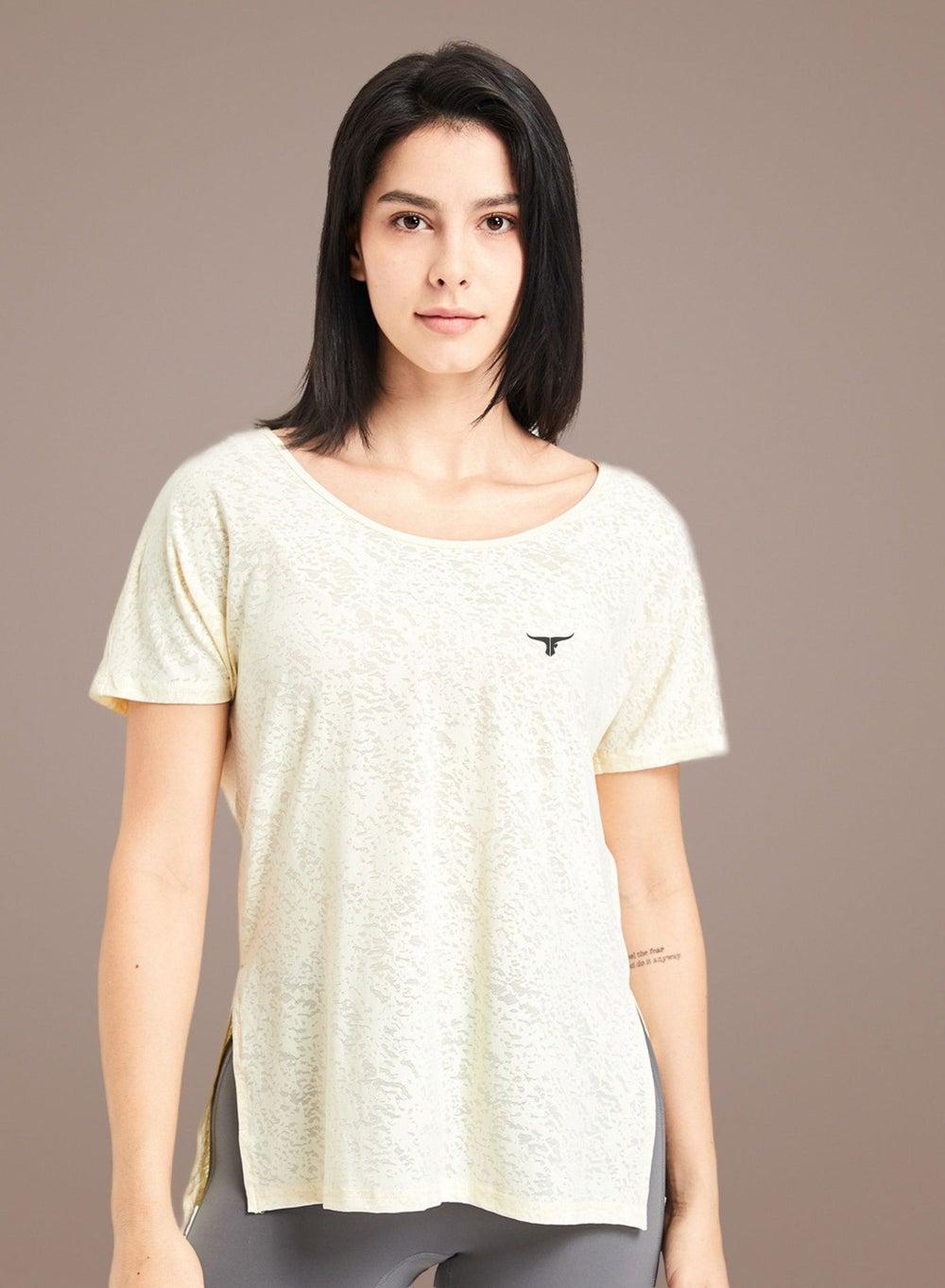 THUGFIT LeapSweep Yellow Ladies T-Shirt - Image 1