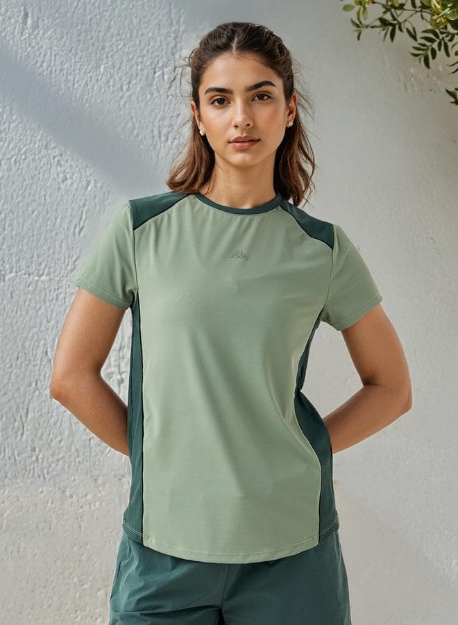 Kappa Colourblock Crew Neck T-Shirt for Women - Image 1