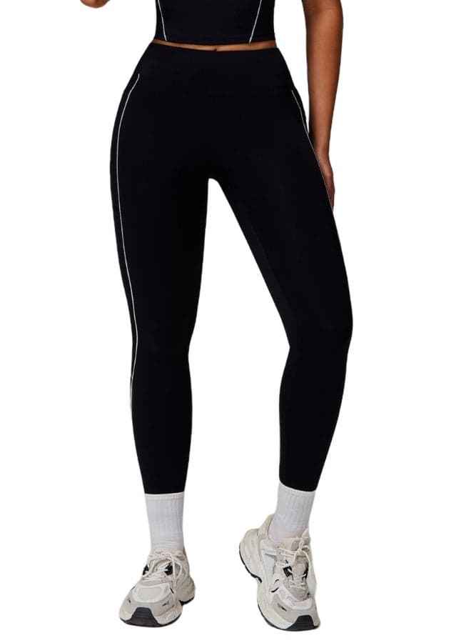 Women's High Waist Contour Workout Leggings with Pockets - Image 1