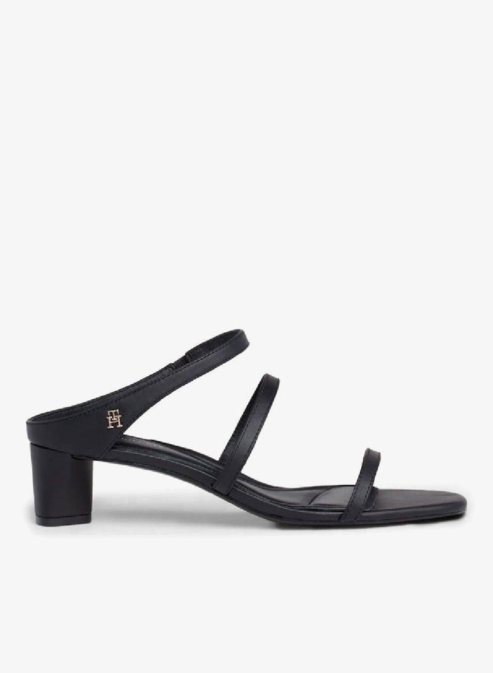 Leather Mid-Heel Strap Sandals - Image 1