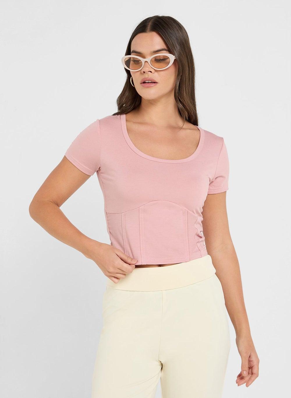 Fitted Corset Bodice Crop Top - Image 1