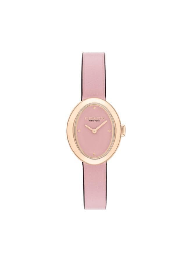 Sammy Analogue Quartz Watch, Blush Leather Strap 14504423 - Image 1