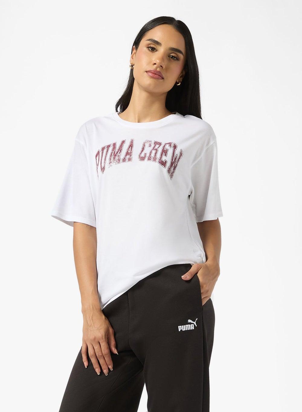 Women’s Graphic Logo Relaxed Fit T-Shirt - Image 1