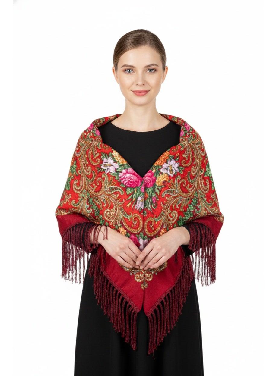 Elmira Women's Cotton Tassel Shawl - Image 1