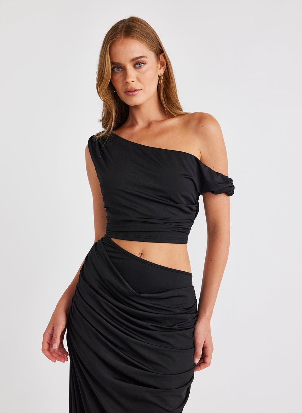 Rikke One Shoulder Jersey Midi Dress - Image 1