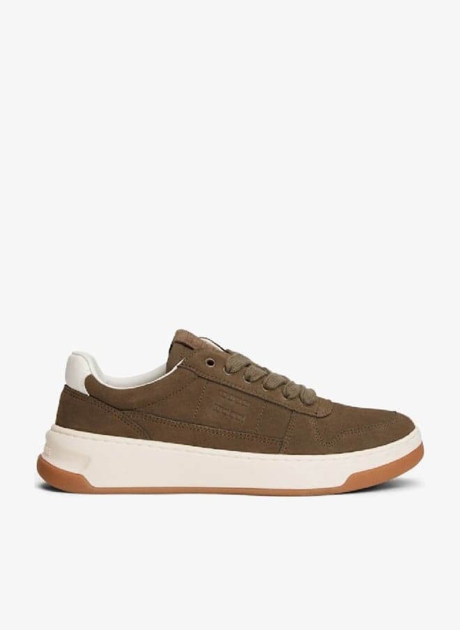 Suede Tonal Logo Low-Top Trainers - Image 1
