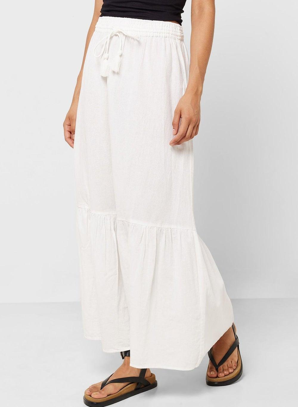 Elasticated High Waist Maxi Skirt - Image 1