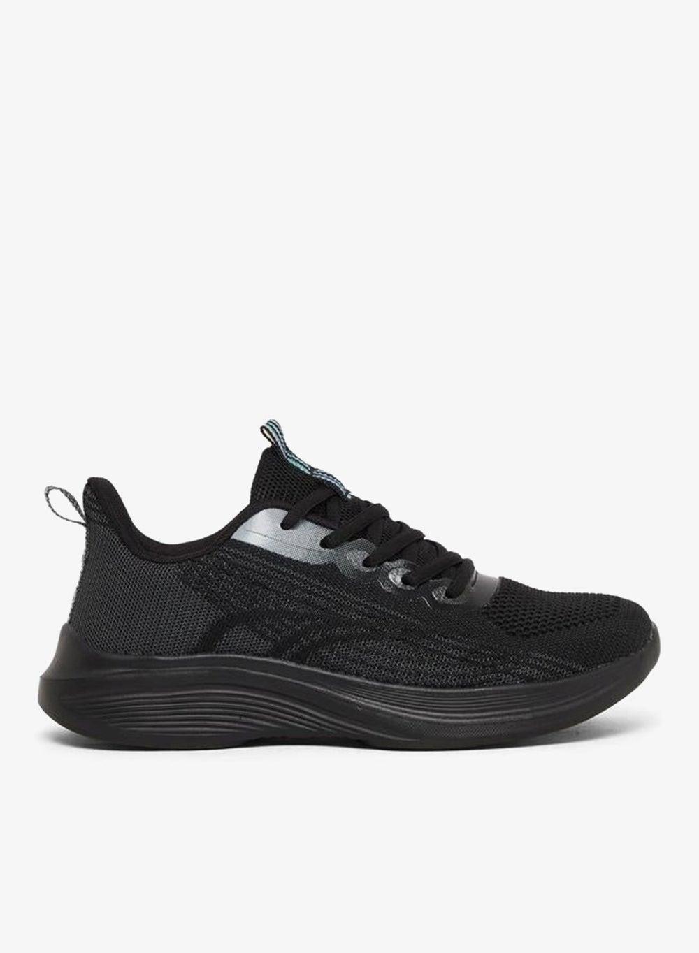 Textured Mesh Lace-Up Low Top Sneakers - Image 1