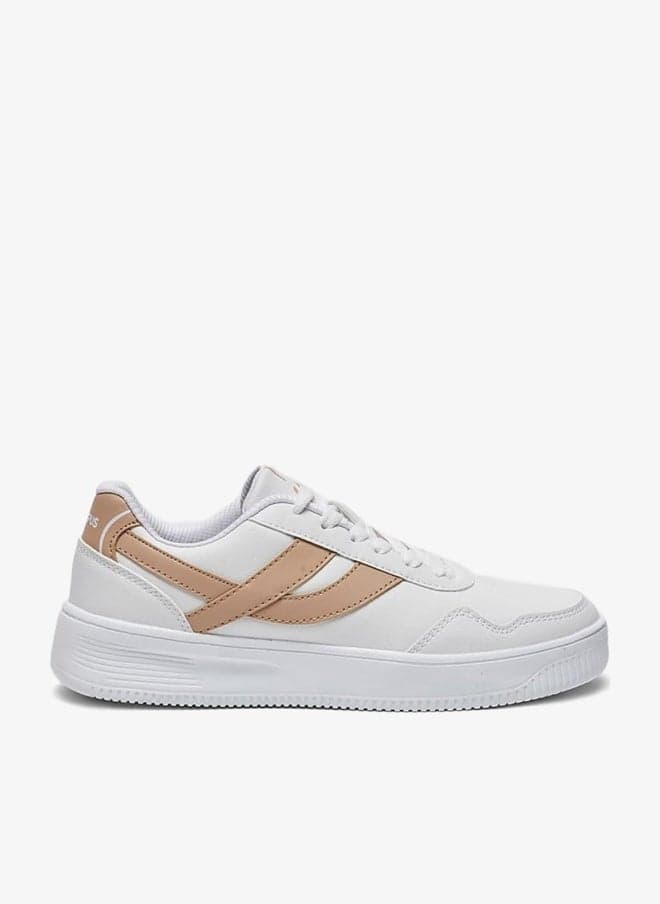 Women’s White Low Top Sneakers OGL-13 with Memory Foam - Image 1