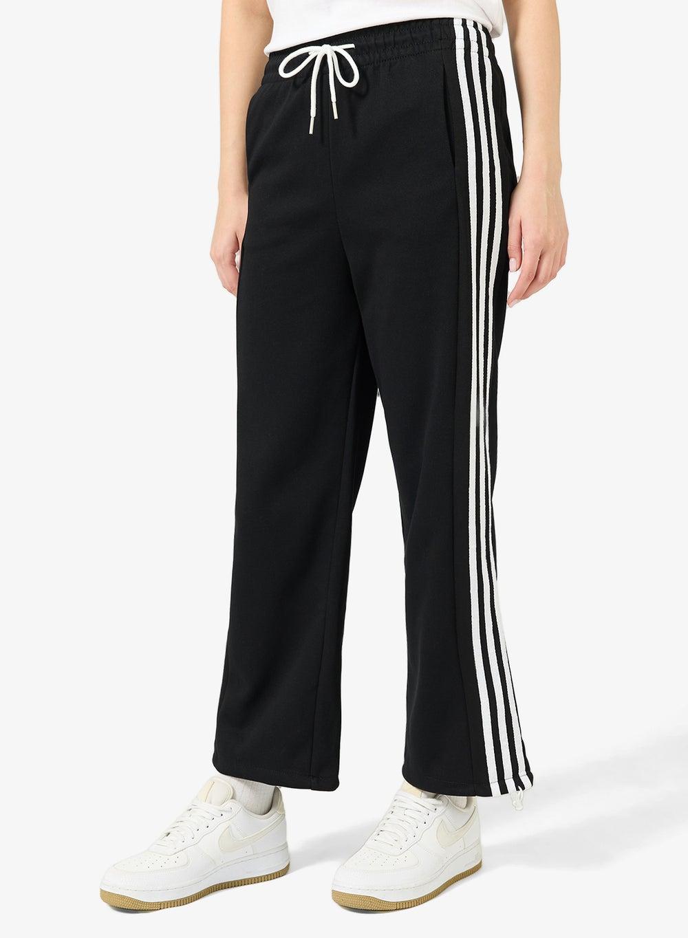 Wide Leg Sweatpants with Side Stripes - Image 1