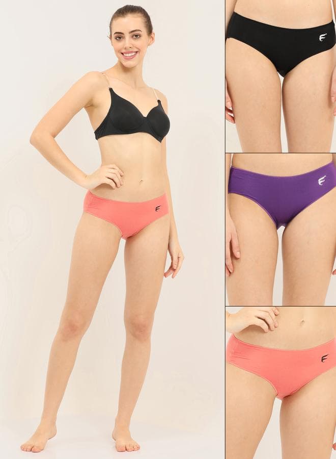 Pack of 3 Logo Detail Hipster Panties - Image 1