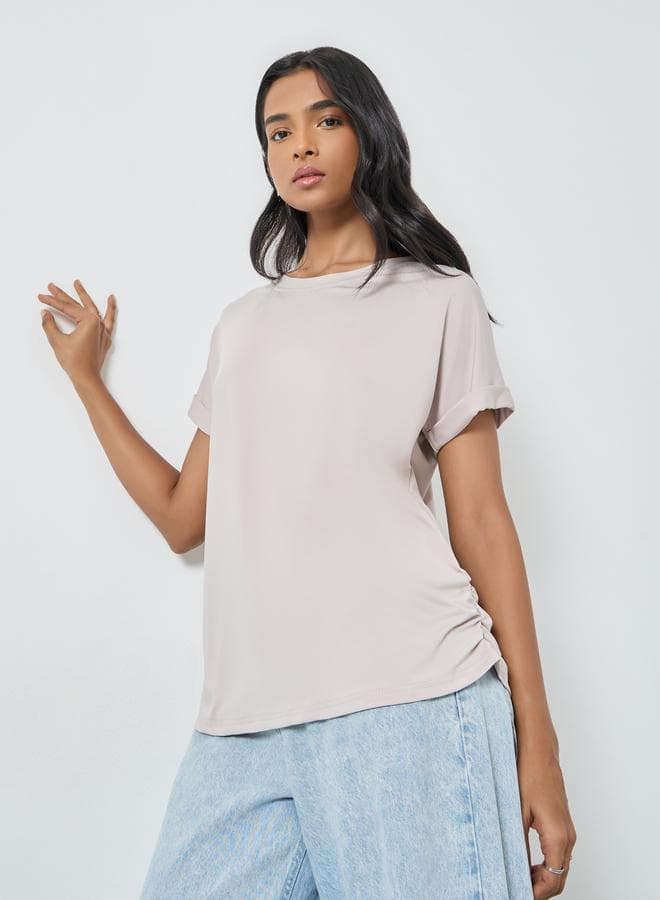 Solid Short Sleeve Regular Fit T-Shirt - Image 1